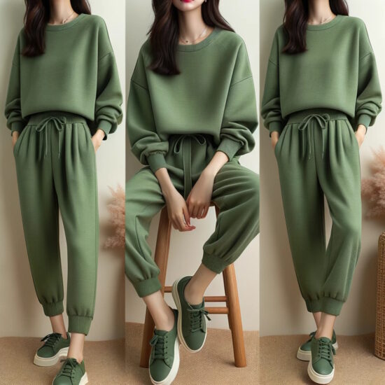 Tinuta casual culoarea verde